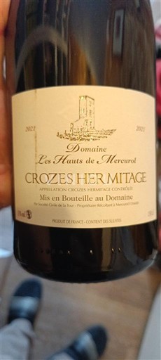 Rona dolina Crozes-hermitage Domaine Les Hauts de Mercurol 2022