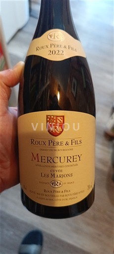 Burgundia Mercurey Domaine Roux Père & Fils Les Marions 2022