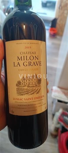 Bordeaux Lussac-saint-émilion Château Milon la Grave Julius 2019