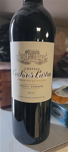 Bordeaux Pessac-Léognan Château Couhins-Lurton 2012