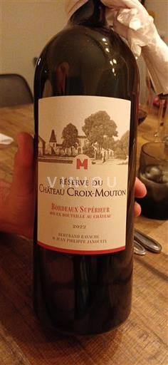 Bordeaux Bordeaux Supérieur Château Croix-Mouton Réserve du Château Croix-Mouton 2020
