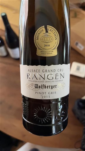Alsace Määrittelemätön Grand Cru Wolfberger Pinot Gris 2015