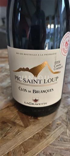 Verërat Rouge sec Cuvée Coutach La Gravette 2024 Francë Languedok Pic-saint-loup AOC