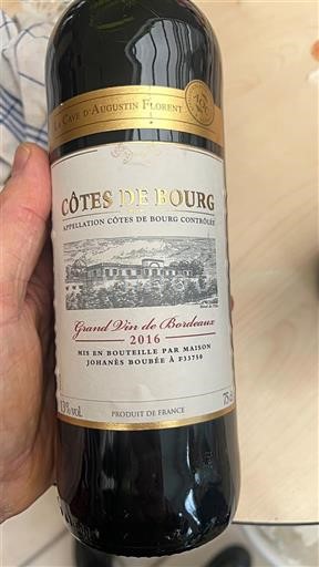 Bordeaux Côtes-de-Bourg Ch. d'Augustin Florent 2016