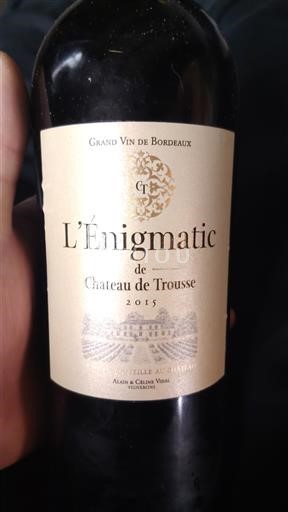 Bordeaux Château Trousse L'Énigmatic 2015