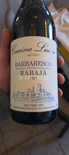 Piemonte Barbaresco Cascina Luisin Rabajà Vecchie Viti 2021