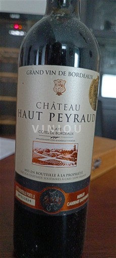 Bordeaux Blaye-Côtes-de-Bordeaux Château Haut Peyraud 2012