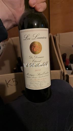 Bordeaux Montagne-Saint-Émilion Domaine Les Lauriers des Domaines Edmond de Rothschild 2002