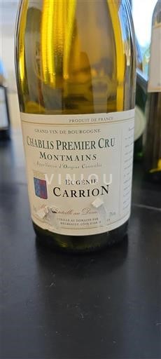 Burgundi Chablis Premier Cru Eugène Carrion Montmains 2012