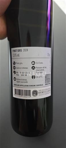 Vaud Bonvillars Cave de Bonvillars Pinot gris 2024