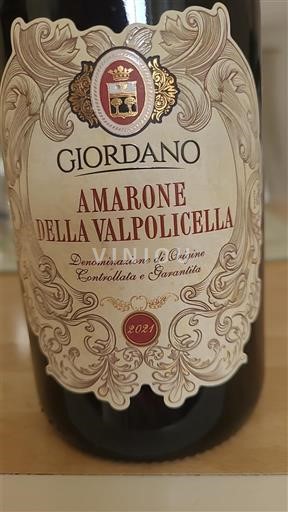 Rượu vang Rouge sec Giordano 2021 Ý Vénétie Amarone della Valpolicella DOCG