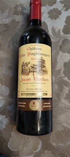 Bordeaux Saint-Émilion Château Côte Puyblanquet 2014