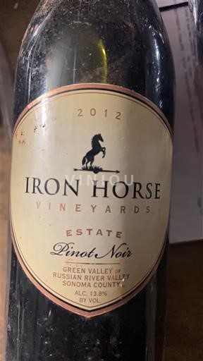AVA din California Green Valley din Valea Râului Russian Iron Horse Vineyards Estate Pinot Noir 2012