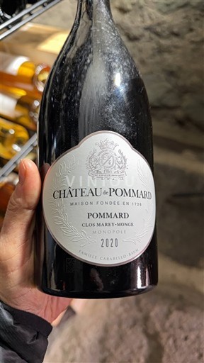 Burgundia Pommard Château Pommard Clos Marey-Monge Monopole 2020
