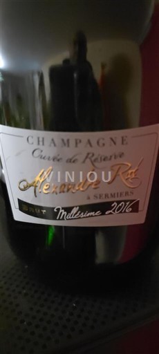 Champaña Champán Alexandre Ratz de Réserve 2016