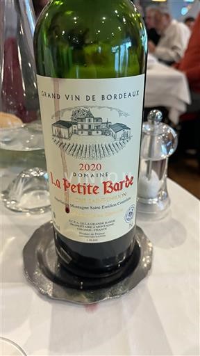 Bordeaux Montagne-Saint-Émilion Domaine La Petite Barbe 2020