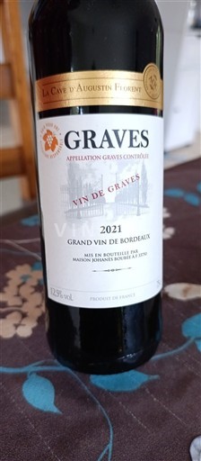 Burdeos Graves La Cave d'Augustin Florent Vin de Graves 2021
