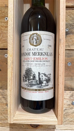 Burdeos Saint-Émilion Château Mondou Mérignéan 1988