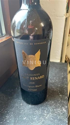 Bordeaux Blaye-Côtes-de-Bordeaux Tutiac Les Origines Petit Renard 2018