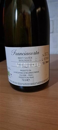 Lombardia Franciacorta La Riccafana di Riccardo Fratus Brut Satèn Biologico 2020
