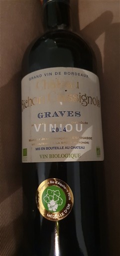 Bordeaux Graves Château Bichon Cassignols 2014
