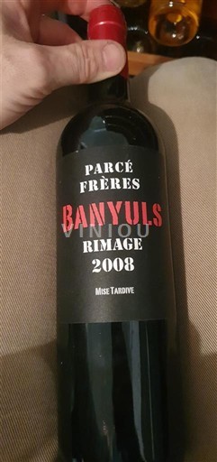 Roussillon Banyuls Parcé Frères Rimage Mise Tardive 2008