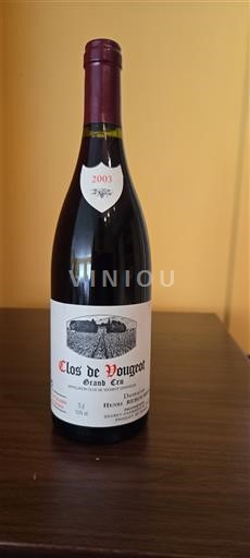 Burgundia Clos-de-vougeot Grand Cru Domaine Henri Rebourseau 2003