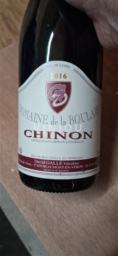 Valea Loarei Chinon Domaine La Boulaie 2016