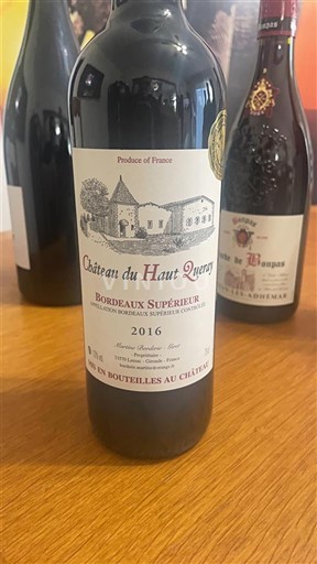 Bordeaux Bordeaux superior Château Haut Queroy 2016
