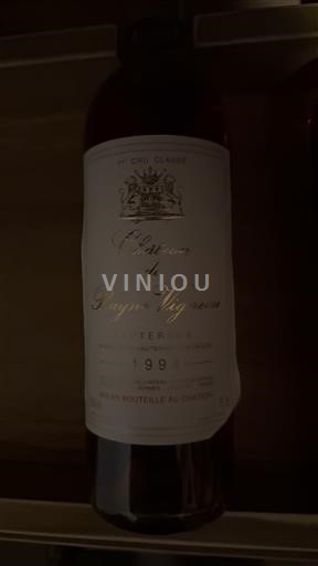 Bordeaux Sauternes Premier Cru Château Rayne Vigneau 1999