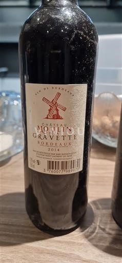 Bordeaux Château Moulin de la Gravette 2014