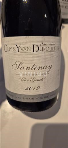 Burgundia Santenay Domaine Guy & Yvan Dufouleur Clos Genets 2019