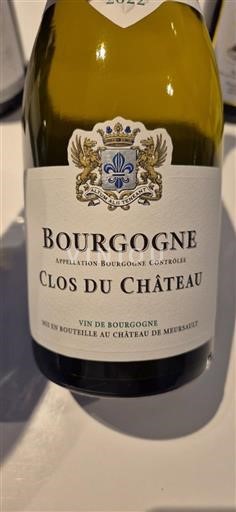 Burgundia Château Meursault Clos du Château 2022