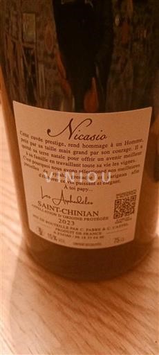 Languedoc Saint-Chinian Les Andrieux Nicasio 2022