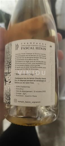 Champagne Șampanie Grand Cru Pascal Henin Blanc comme Neige 2022