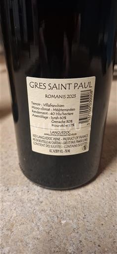 Languedoc Grès Saint Paul Romanis 2023