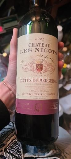 Sud-Vest Côtes-de-bergerac Château Les Nicots Fût de Chêne 2003
