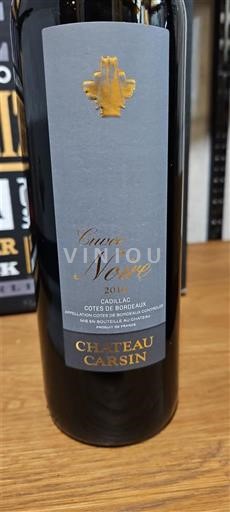 Bordeaux Cadillac-côtes-de-bordeaux Château Carsin Noire 2016