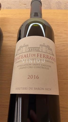 Bordeaux Saint-Émilion Grand Cru Château Ferrand 2016