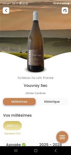 Vallée de la Loire Vouvray Olivier Carême 2017
