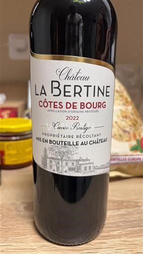 Bordeaux Côtes-de-Bourg Château La Bertine Prestige 2022