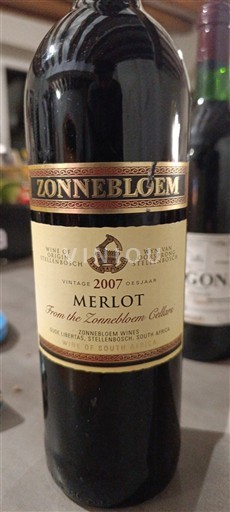 Regiunea de coastă Stellenbosch Zonnebloem 2007