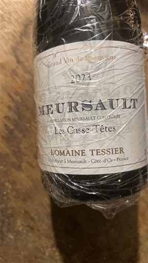 Burgundia Meursault Domaine Tessier Les Casse-Têtes 2023