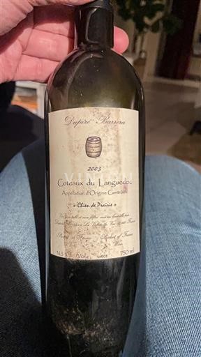Languedoc Dealurile Languedoc Dupéré Barrera Clos de la Patience 2003