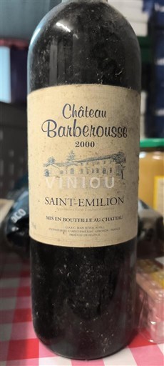 Bordeaux Saint-Émilion Château Barberousse 2000