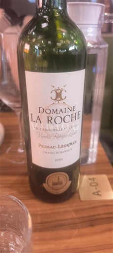 Bordeaux Pessac-Léognan Grand Cru Domaine La Roche 2018