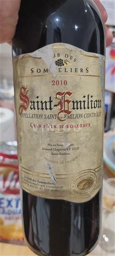 Vine Rouge sec Club des Sommeliers 2010 Frankrig Bordeaux Saint-Émilion AOC