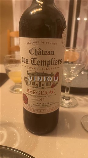 Sud-Vest Bergerac Château Templiers Héloïse 2016