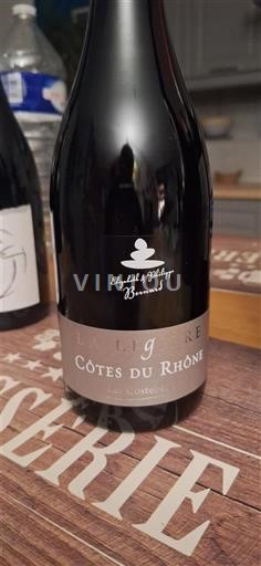 Vina Rouge sec La Ligière Elizabeth & Philippe Bernard Non millésimé Francija Rona dolina Côtes-du-Rhône AOC