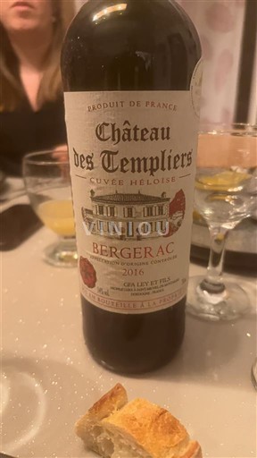 Sud-Vest Bergerac Château Templiers Héloïse 2016